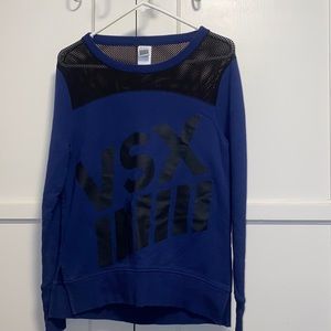 Victoria Secret VSX Small Blue Black Logo Sweater